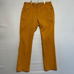 Bluffworks Mens Ascender Chino Pants 32x30 Harvest Gold Tailored Fit Travel